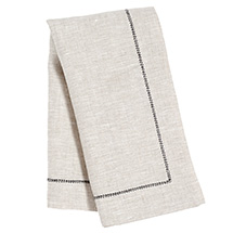 Natural Linen Hemstitched Napkin -$24