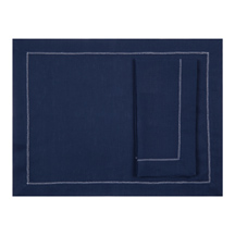 Navy Blue Hemstitched Placemat - $28