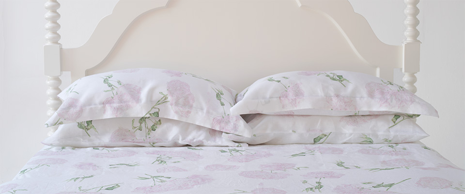 Peony Floral Printed Pure Linen Sheets