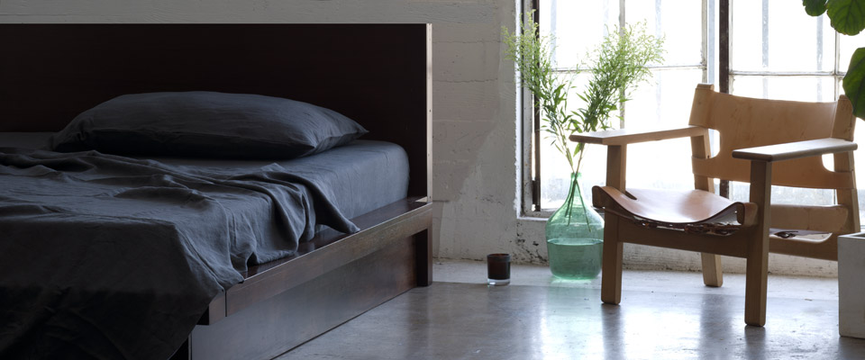 Slate Charcoal Grey Italian Linen Sheets