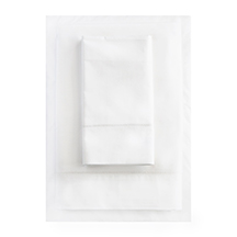 White Hemstitched Cotton Sheet Set - $420