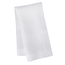 Hemstitched White Linen Napkin-$28