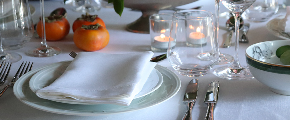 White Linen Tablecloth - Timeless & Classic