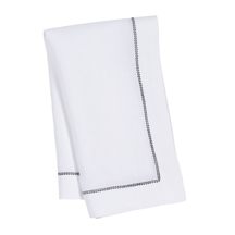 White Napkin Black Trim-$28